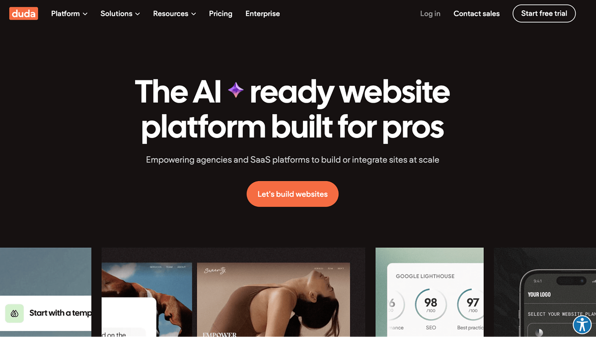 Duda website bouwer