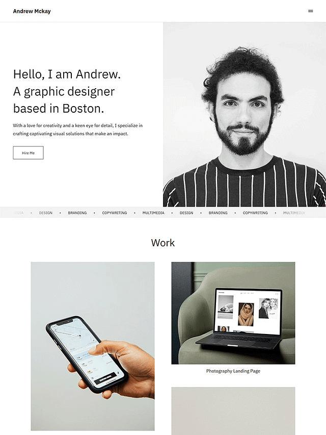 Sense - Pixpa Personal & CV Website Template