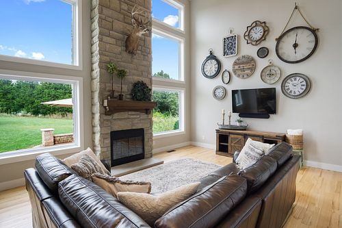 Bright and airy open-concept living room photography for residential property listings