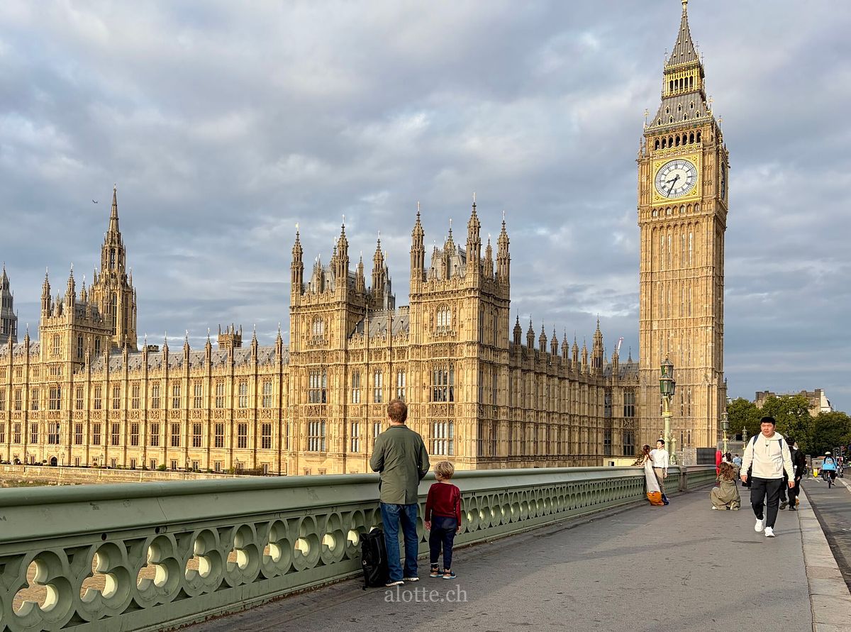 Westminster Bridge, London 2025 with Martin Potter as a dad