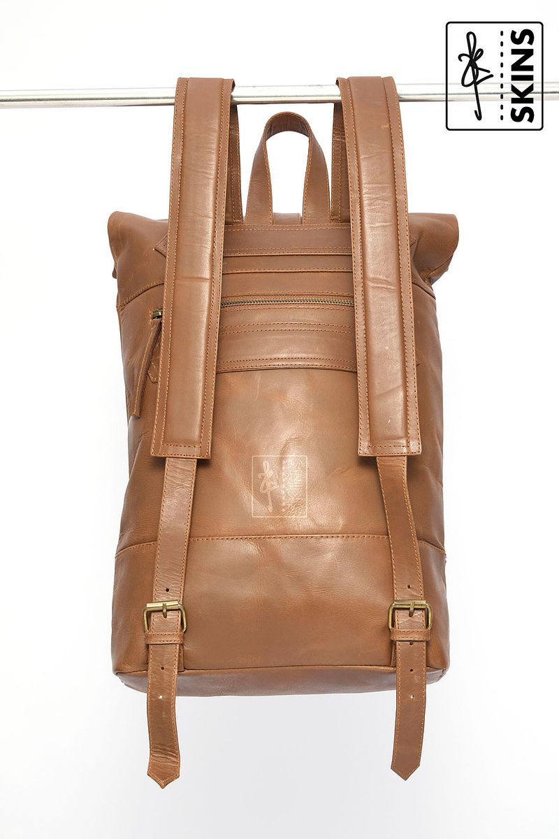 SKINS: Koshā Vanta Leather Rolltop Backpack