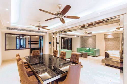 Interior view of the residential flat,