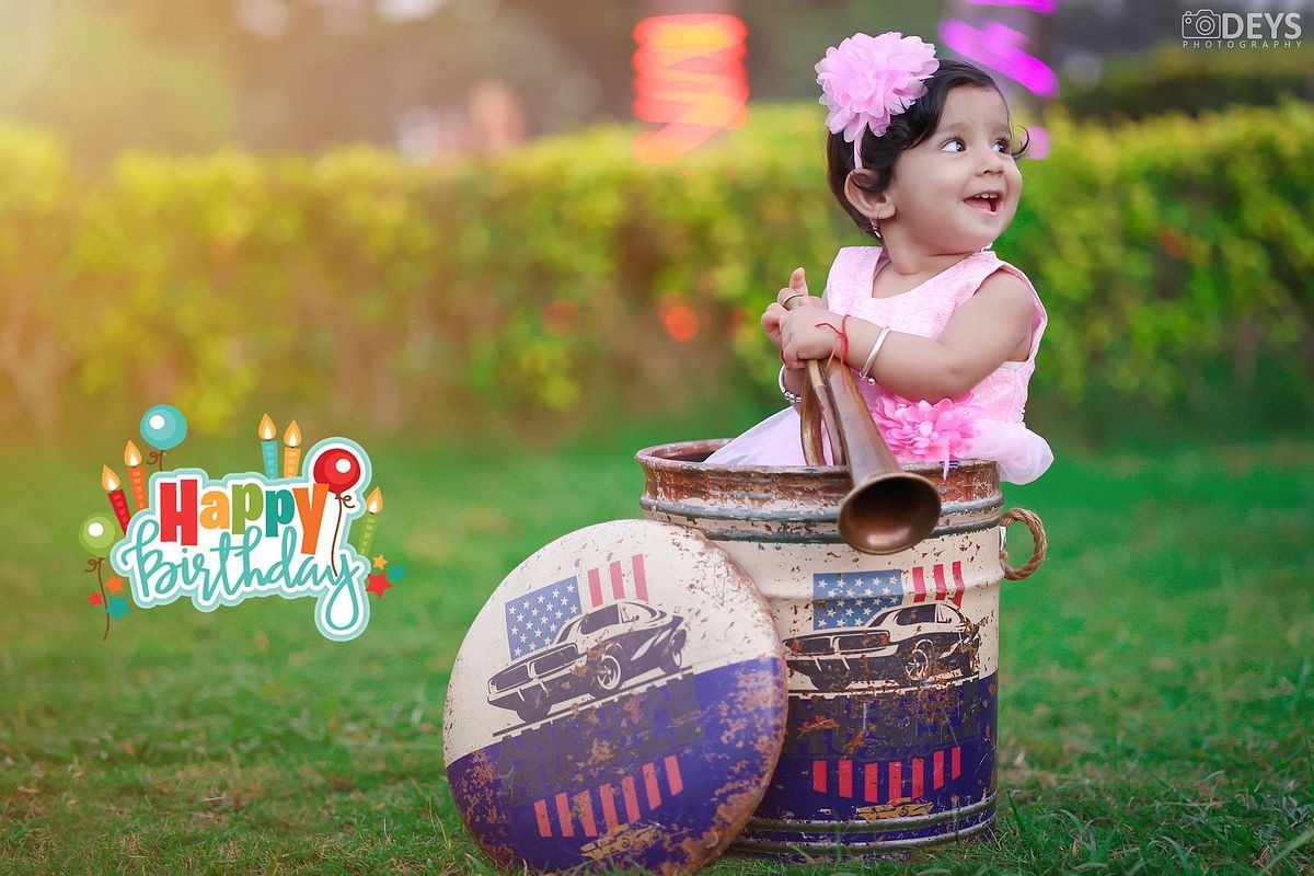 Pre birthday photoshoot baby girl in Gurugram