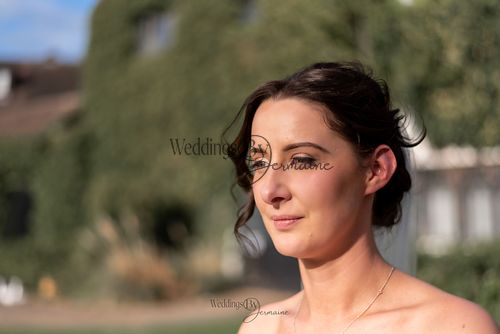 Wedding by Jermaine – close-up side profile of the bride’s face on her wedding day