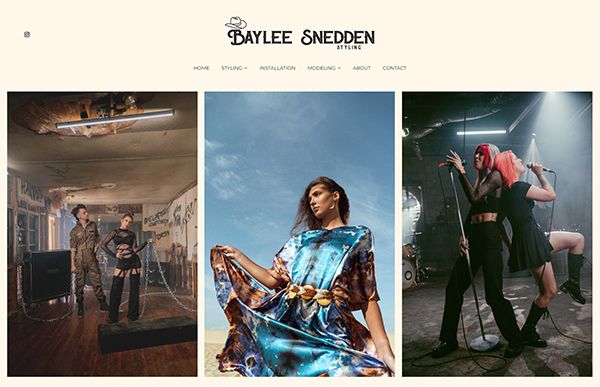 Exemples de sites Web du portefeuille Baylee Snedden