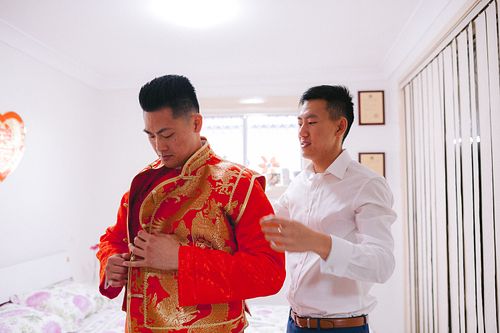 Groom Getting Ready