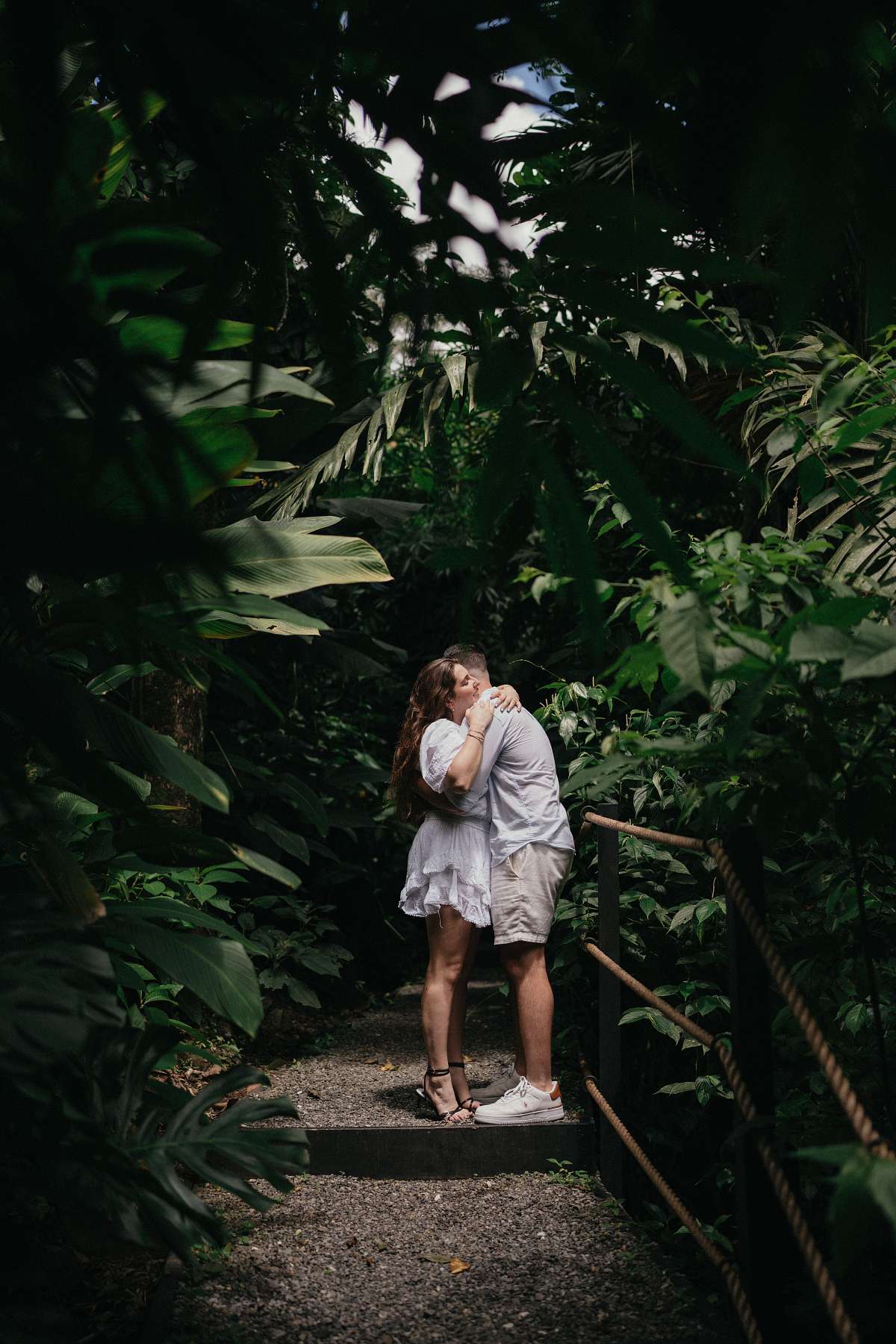 Photographer capturing engagement at Nayara Springs Costa Rica