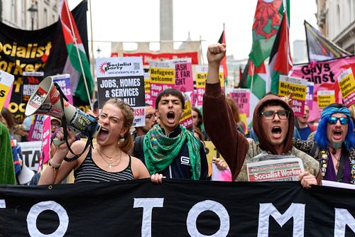 Stand Up to Racism to counter protest Tommy Robinson’s ‘Uniting The Kingdom’ rally, London, UK