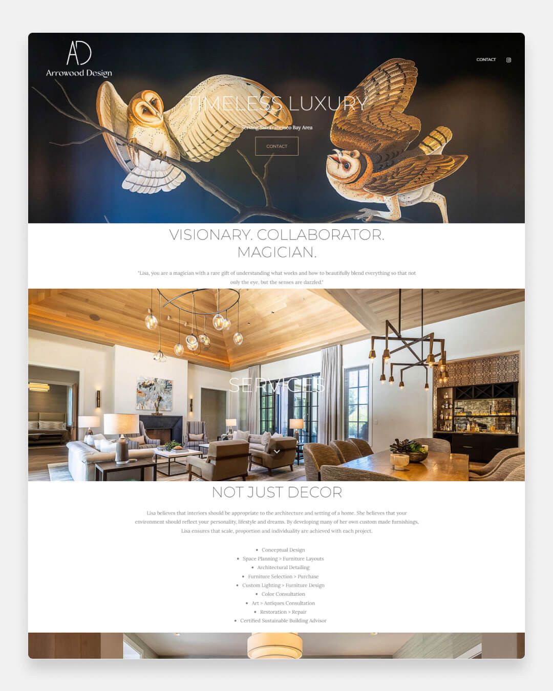 Agência Arrowood Design - Site do Portfólio
