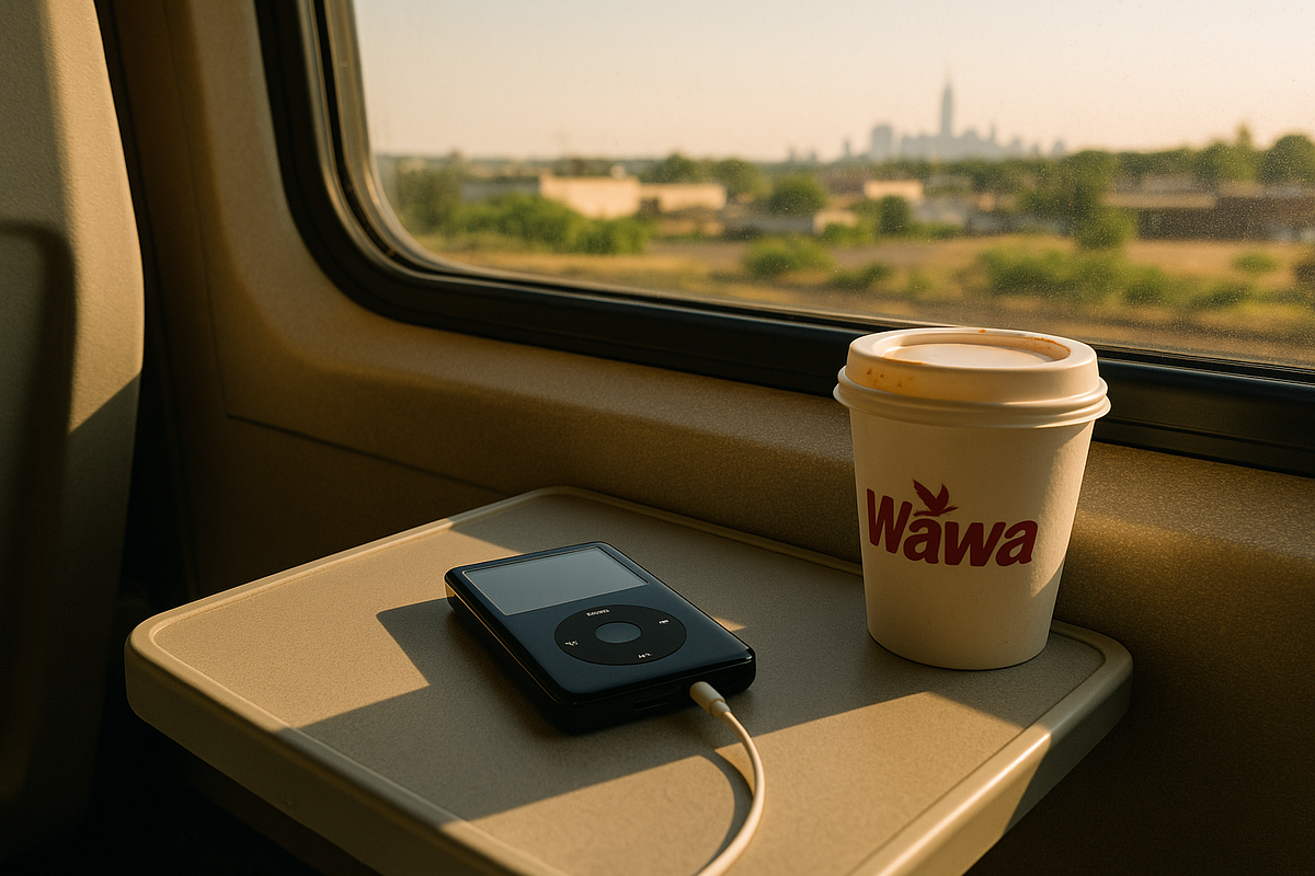 Image of an iPod on a train in to NYC in 2006 | Martin Potter