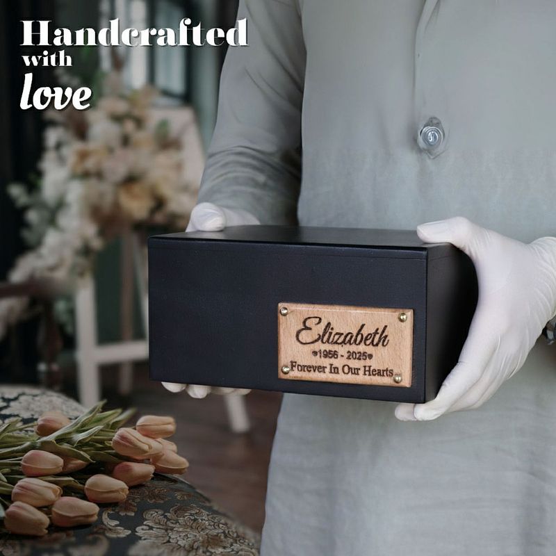 Black Beech Customized Wooden Urn