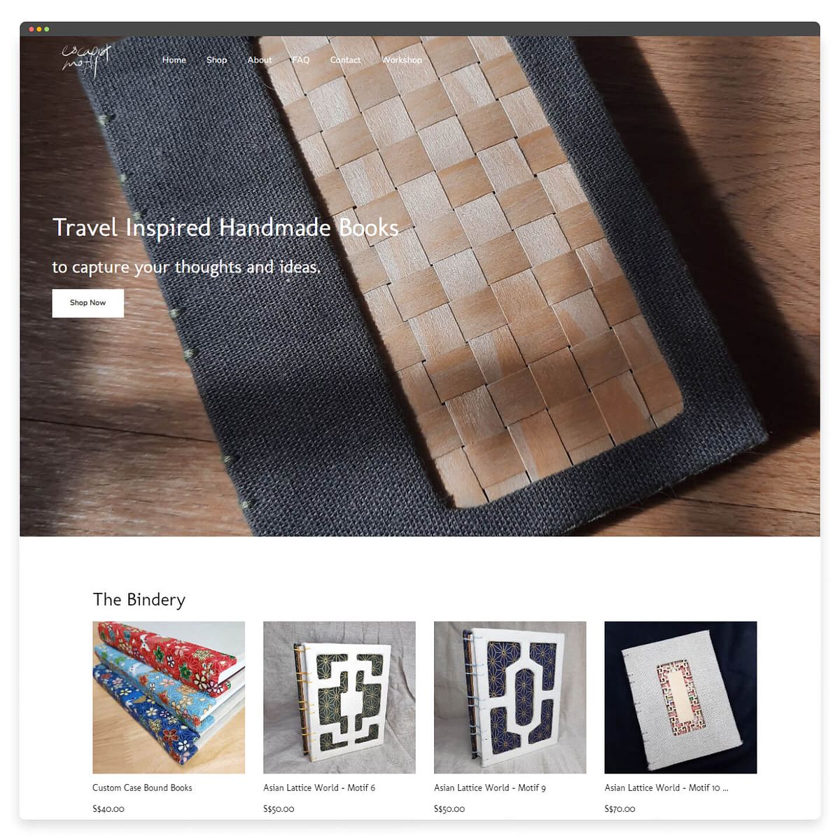 Escape Motiff - Ontwerp van de startpagina