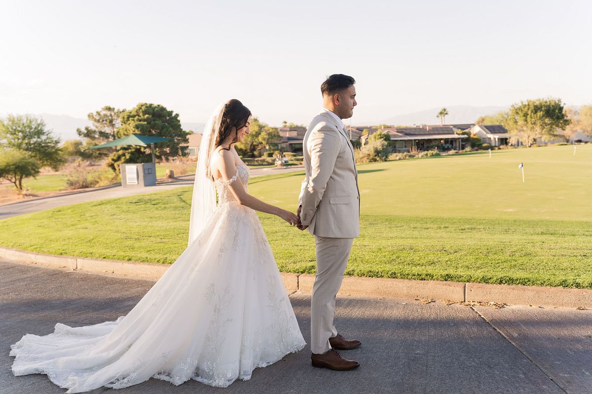 First Touch and Exchange of Vows Fall Wedding at The Revere Golf Club, Henderson Las Vegas Nevada 2024