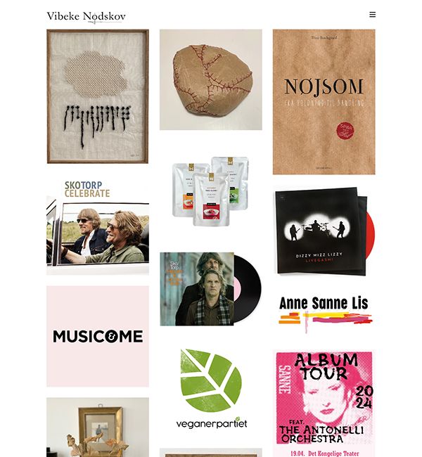 Vibeke Nodskov Portfolio Website Examples