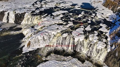 Winter Aerial View of the Cohoes Falls
