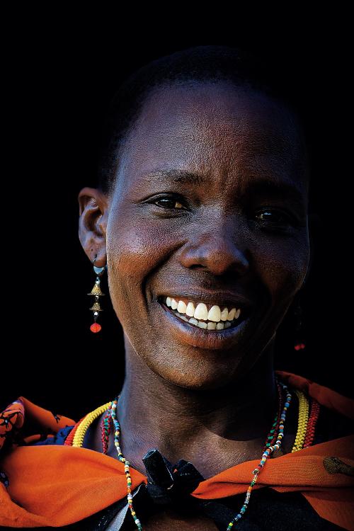 Portrait d'une femme massaï du Kenya