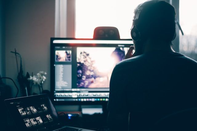 Person working on editing an image