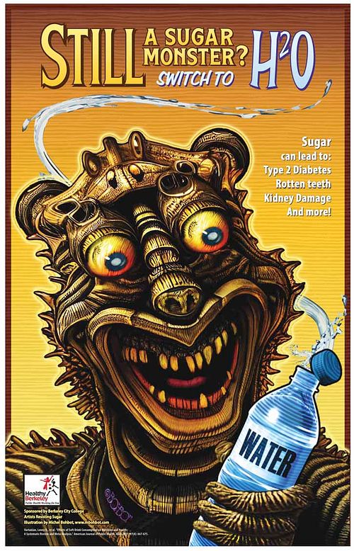 Smiling sugar monster