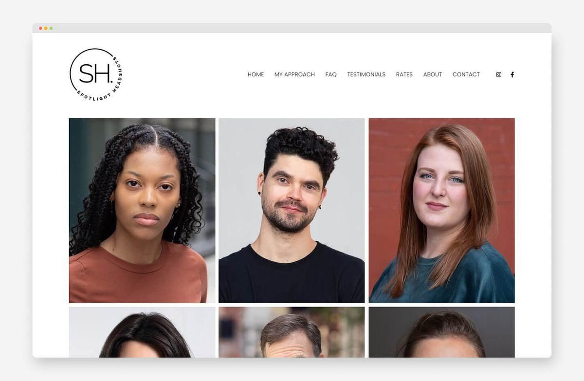 Konstanin's headshot photography website