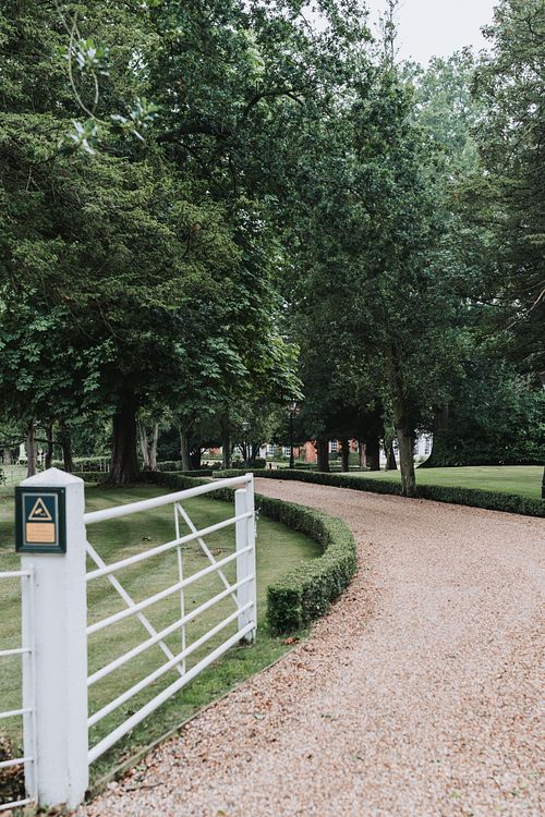 Driveway to wedding venue