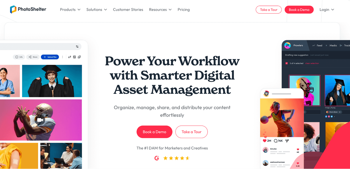 PhotoShelter homepage screenshot