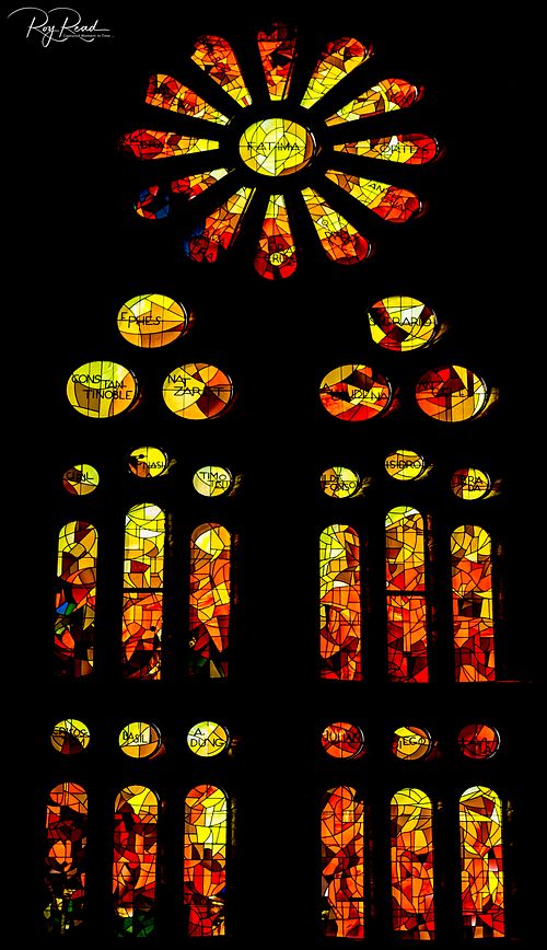 Painted glass of Sagrada ... Barcelona