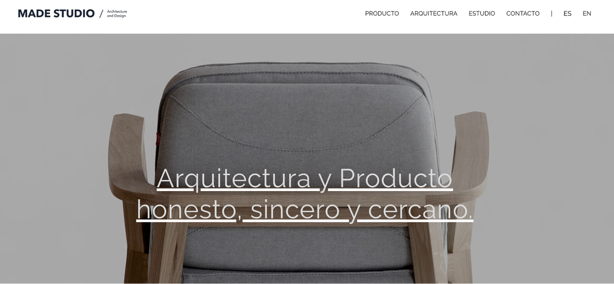 site de portfolio d'architecture