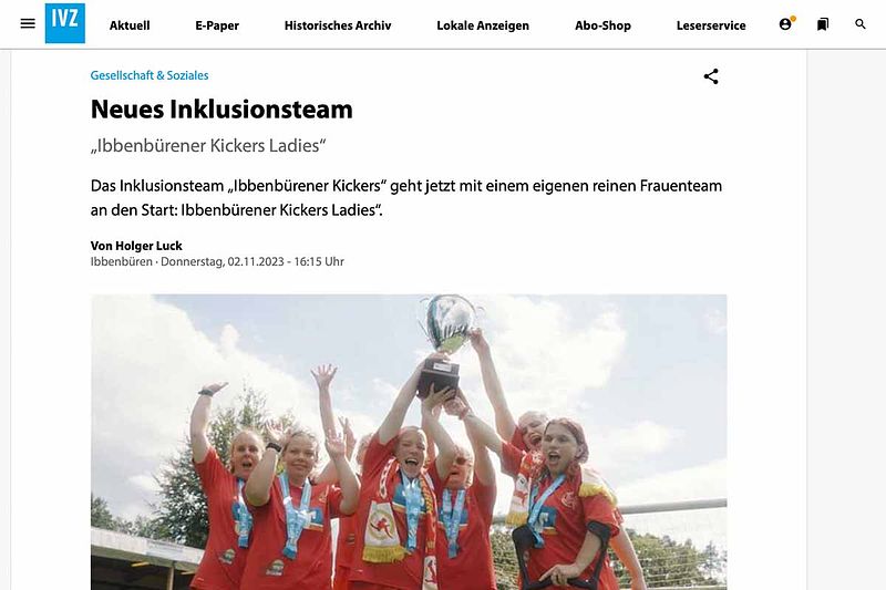 Neues Inklusionsteam - Ibbenbürener Kickers Ladies