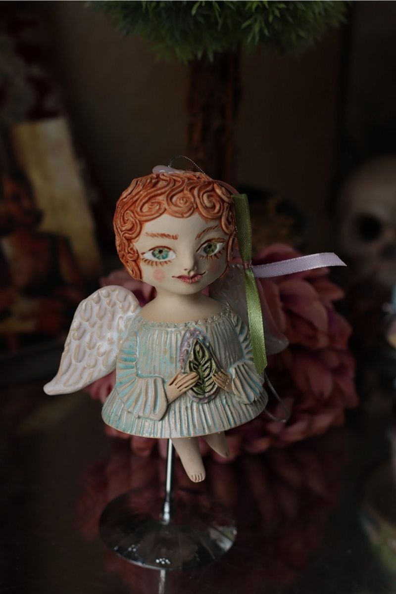Ceramic sculptured little Angel