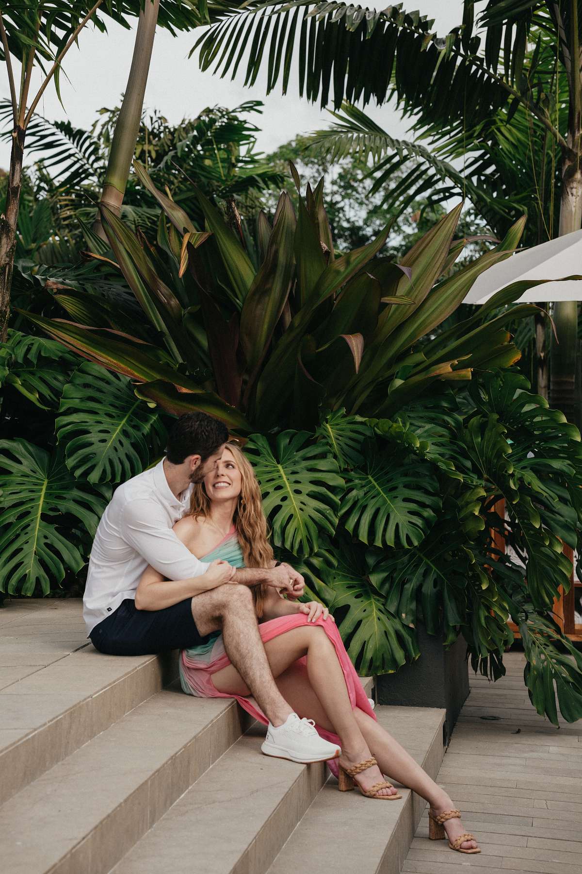 Photographer capturing engagement at Nayara Springs Costa Rica