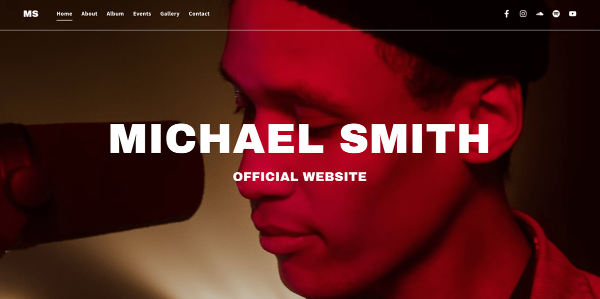 Pixpa's Geek musician template