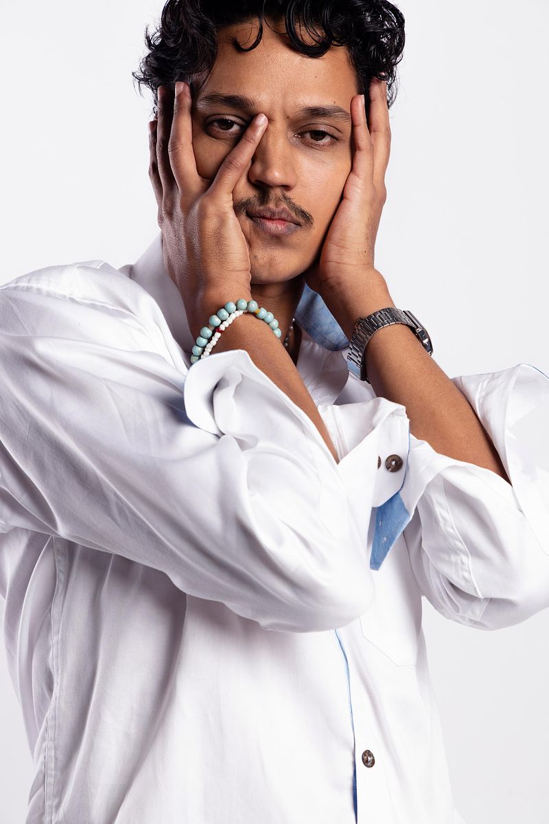 Signature White Premium Cotton Shirt - Summer Sky