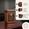 Engraved Tree of Life Scenery Wooden Urn Box for Ashes