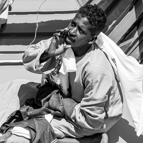 Portrait d'un jeune homme du Nil en Egypte