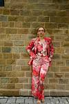 Linen Satin Trouser - Scarlet Sky