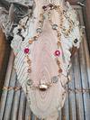 Strass charms kitten necklace