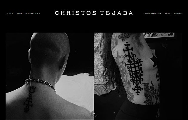 Beispiele für Christos Tejada-Portfolio-Websites