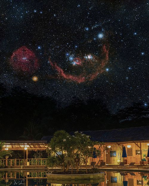 Aufgehender Barnard's Loop &uuml;ber Siladen Pool