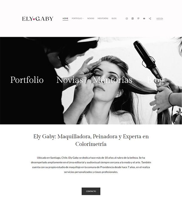 Exemplos de sites do portfólio Ely Gaby