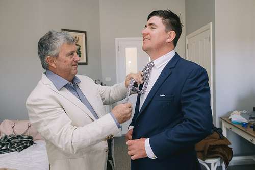Groom Getting Ready