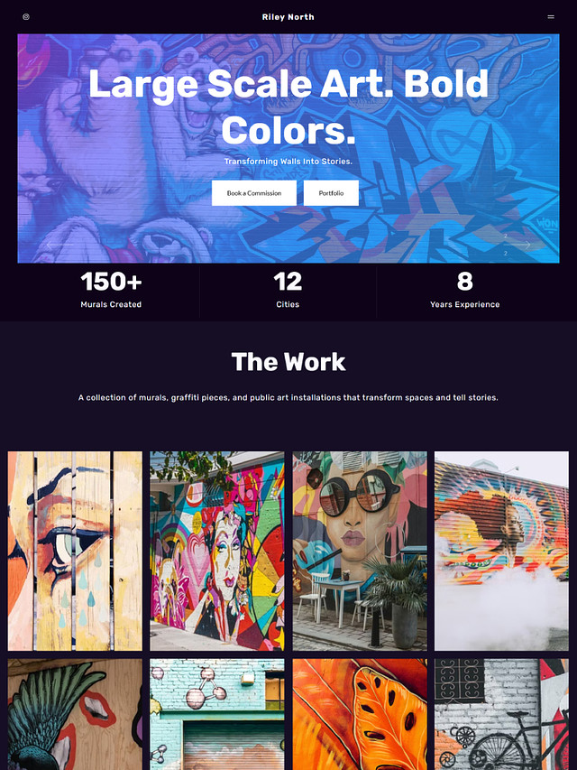 Pioneer - Pixpa Artist Website Template