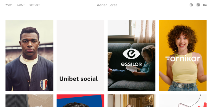 Portfoliowebsite van Adrien Loret