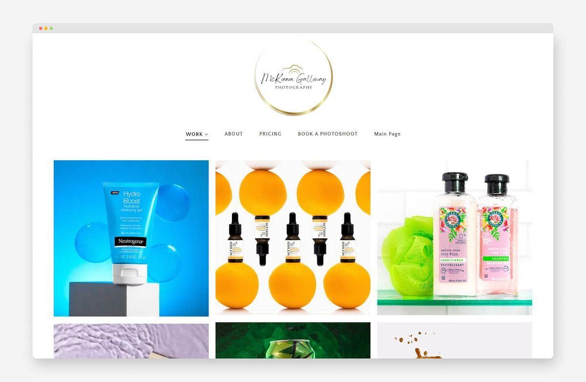 De productfotografiewebsite van McKinnon