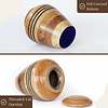 Classic Engraved Lines Wooden Cremation Urn – Handmade Natural Memorial