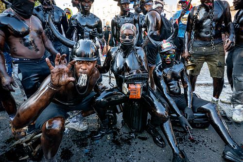 Jab Jab masquerade at Notting Hill Carnival J’ouvert, London, UK
