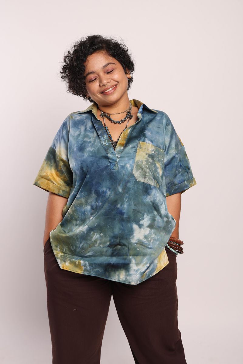 Patterned Popover Kurta Shirt