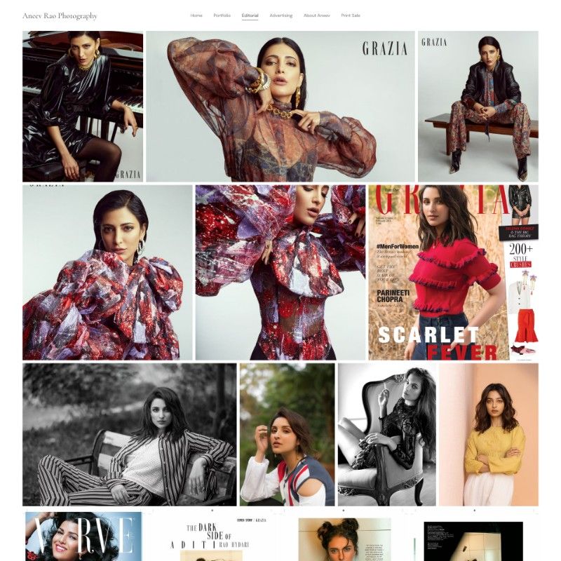 minimalist fashion photography website design