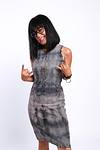Ribbed Dress - Charcoal Night