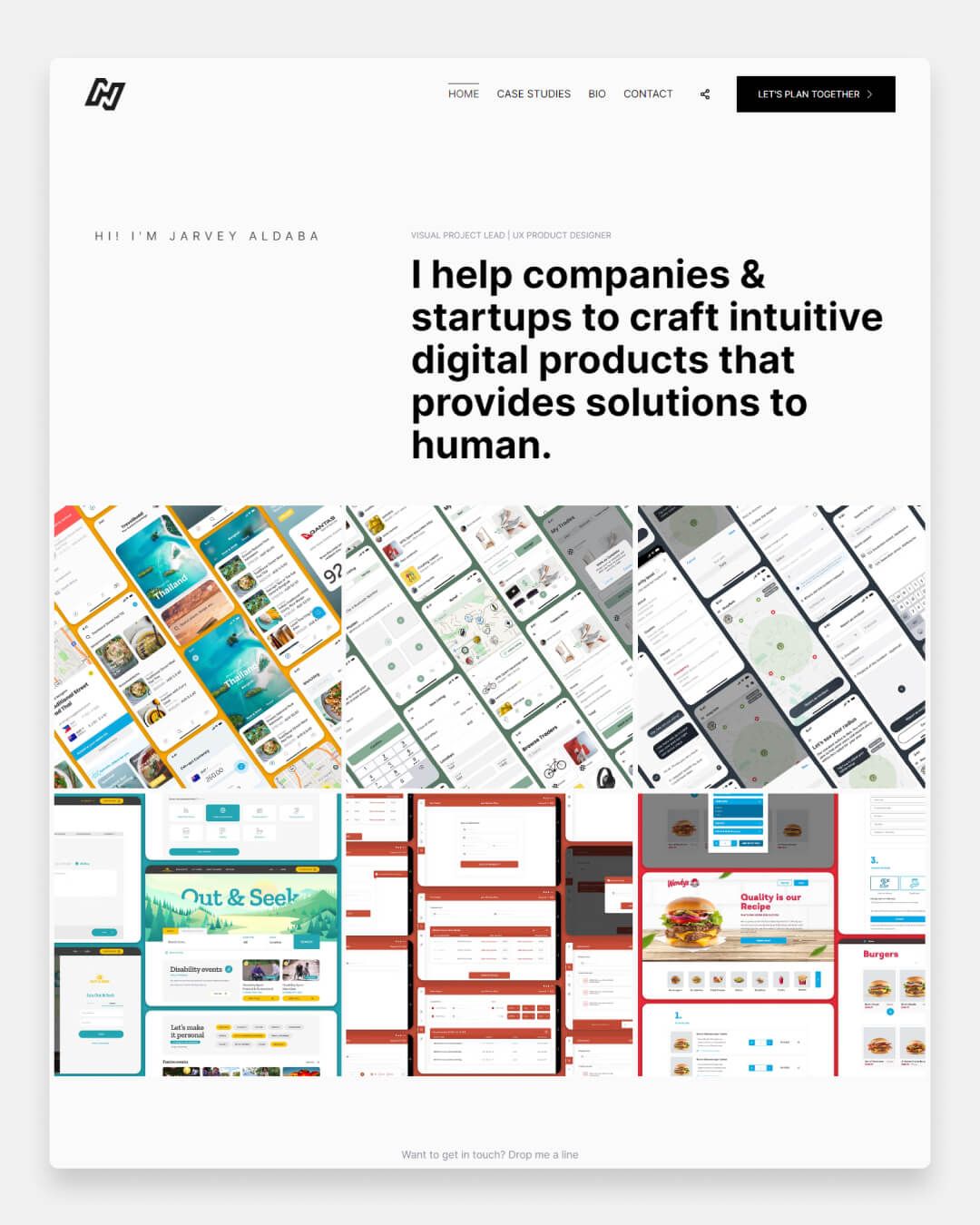 website of Jarvey Aldaba