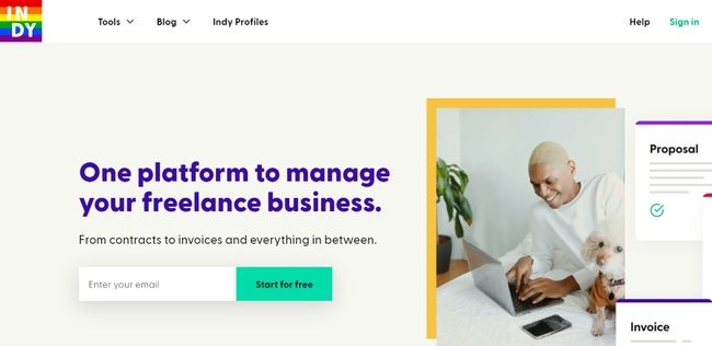 Платформа управления бизнесом для фрилансеров Indy